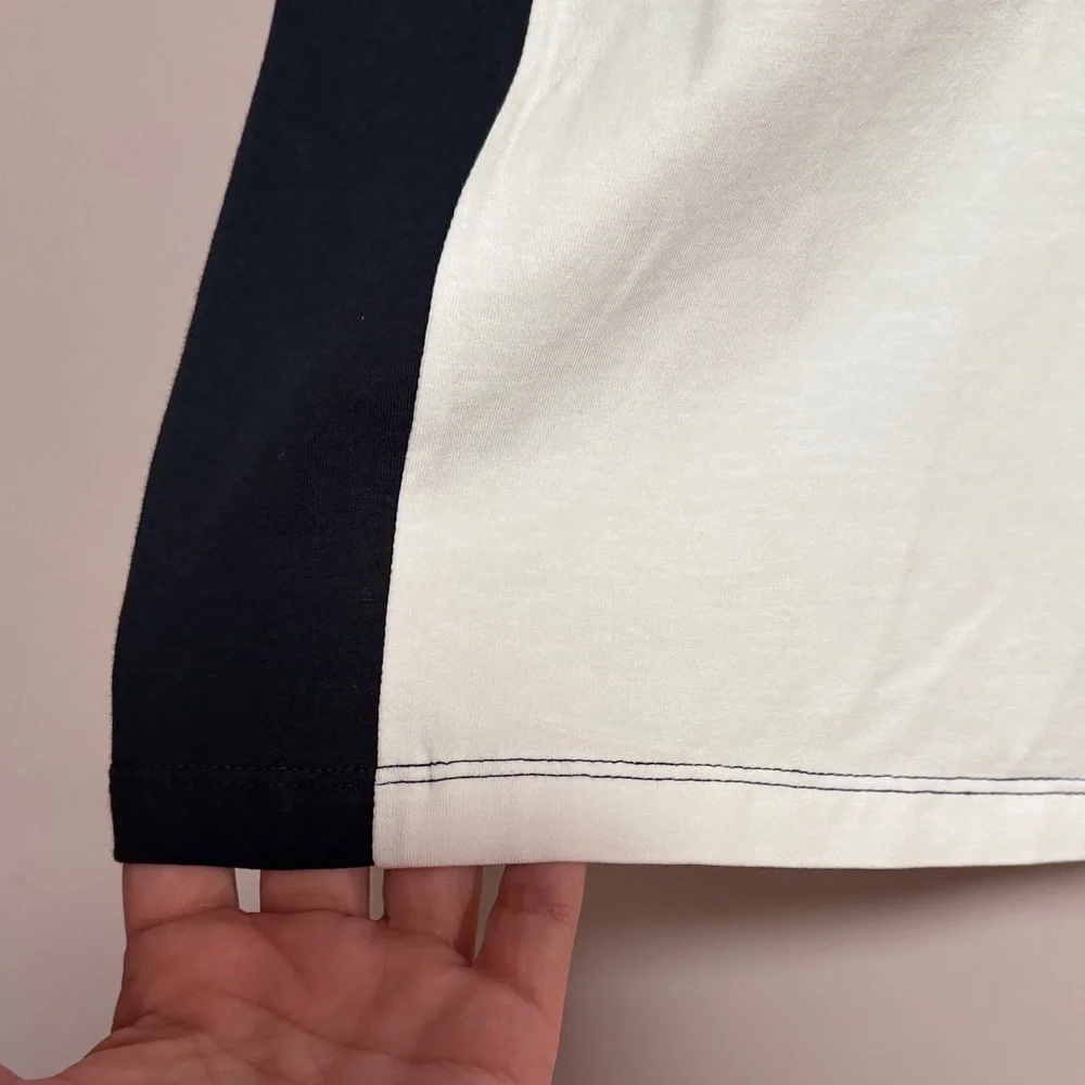Tommy Hilfiger Women's Color Block Tee in Red, White, and Black - Picture 6 of 8